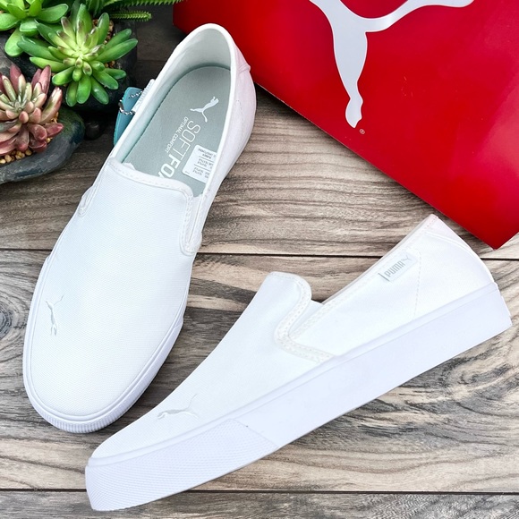 Puma Shoes - NIB Puma SoftFoam+ Bari Slip On Cat Womens Sneakers Puma White 9 40